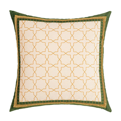 Velvet Leaf Patterned Pillow Cover – Soft Decorative Cushion Cover